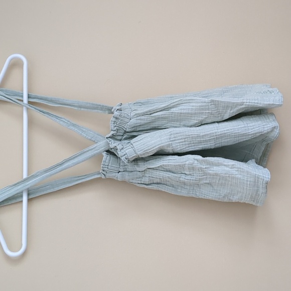 5T Disney Junior Minnie Green Stripes Skirtalls Skirt with Suspenders - Picture 6 of 14